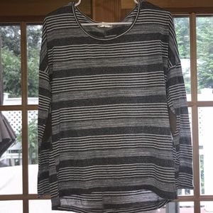 Grey and white stripped sweater